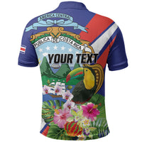 Personalized Costa Rica Rainbow Toucan Polo Shirt Happy Independence Day