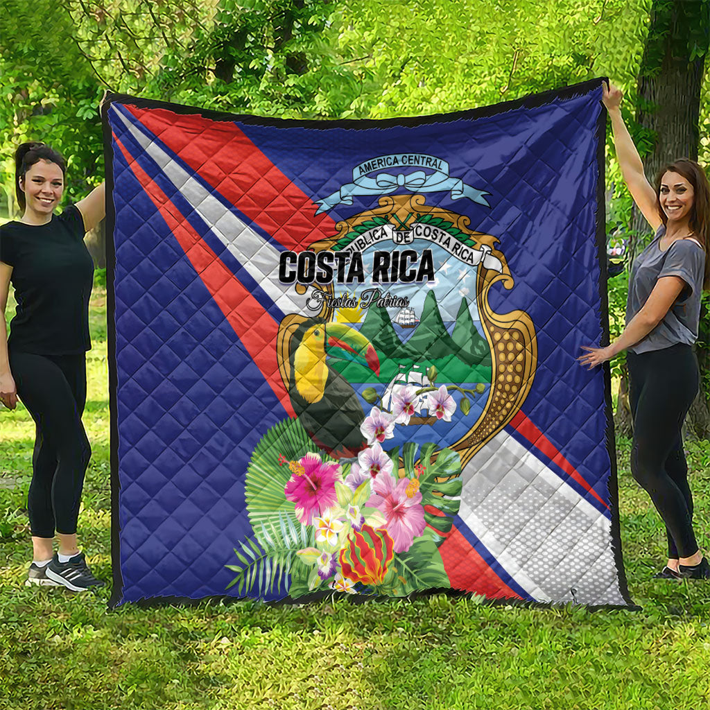 Costa Rica Rainbow Toucan Quilt Happy Independence Day