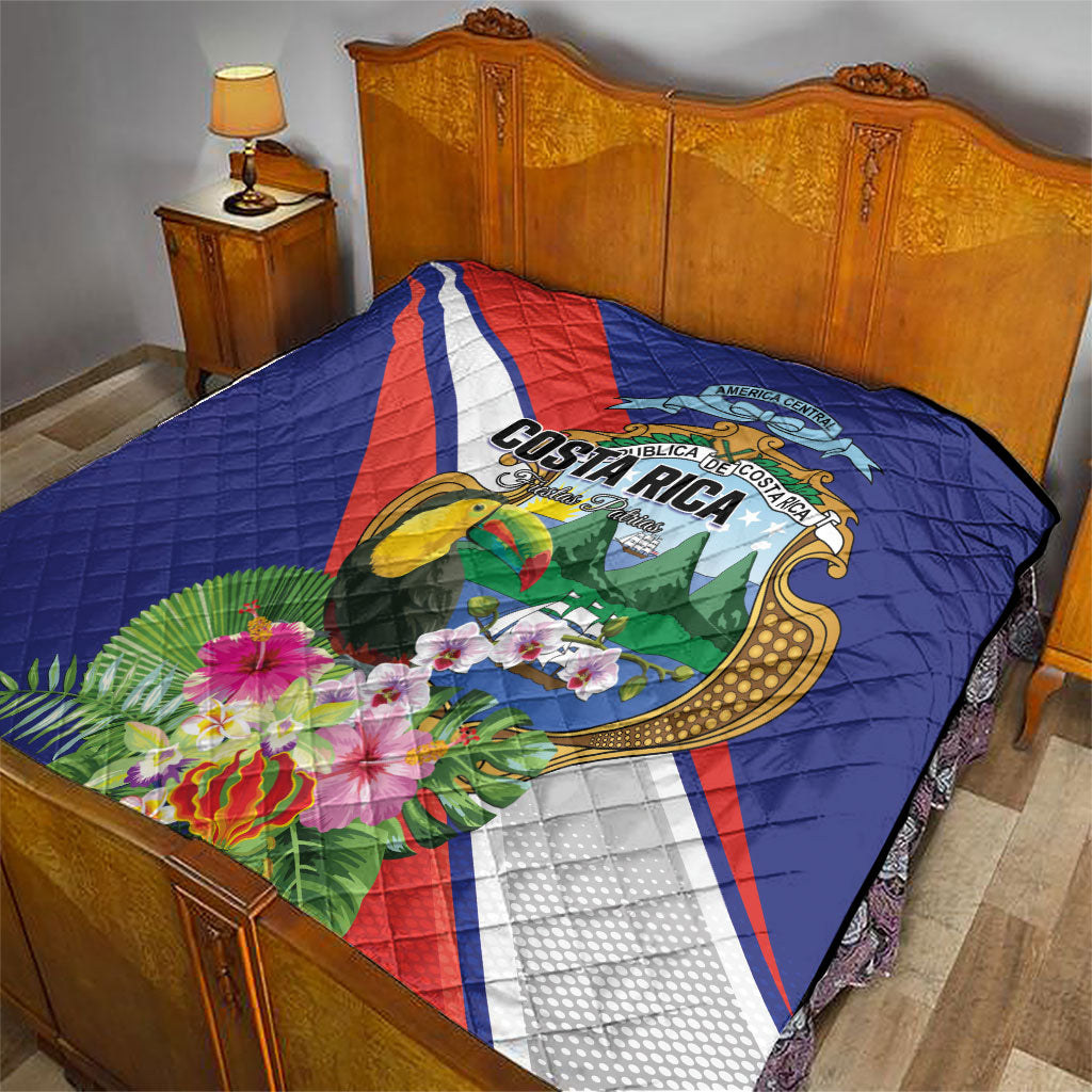 Costa Rica Rainbow Toucan Quilt Happy Independence Day