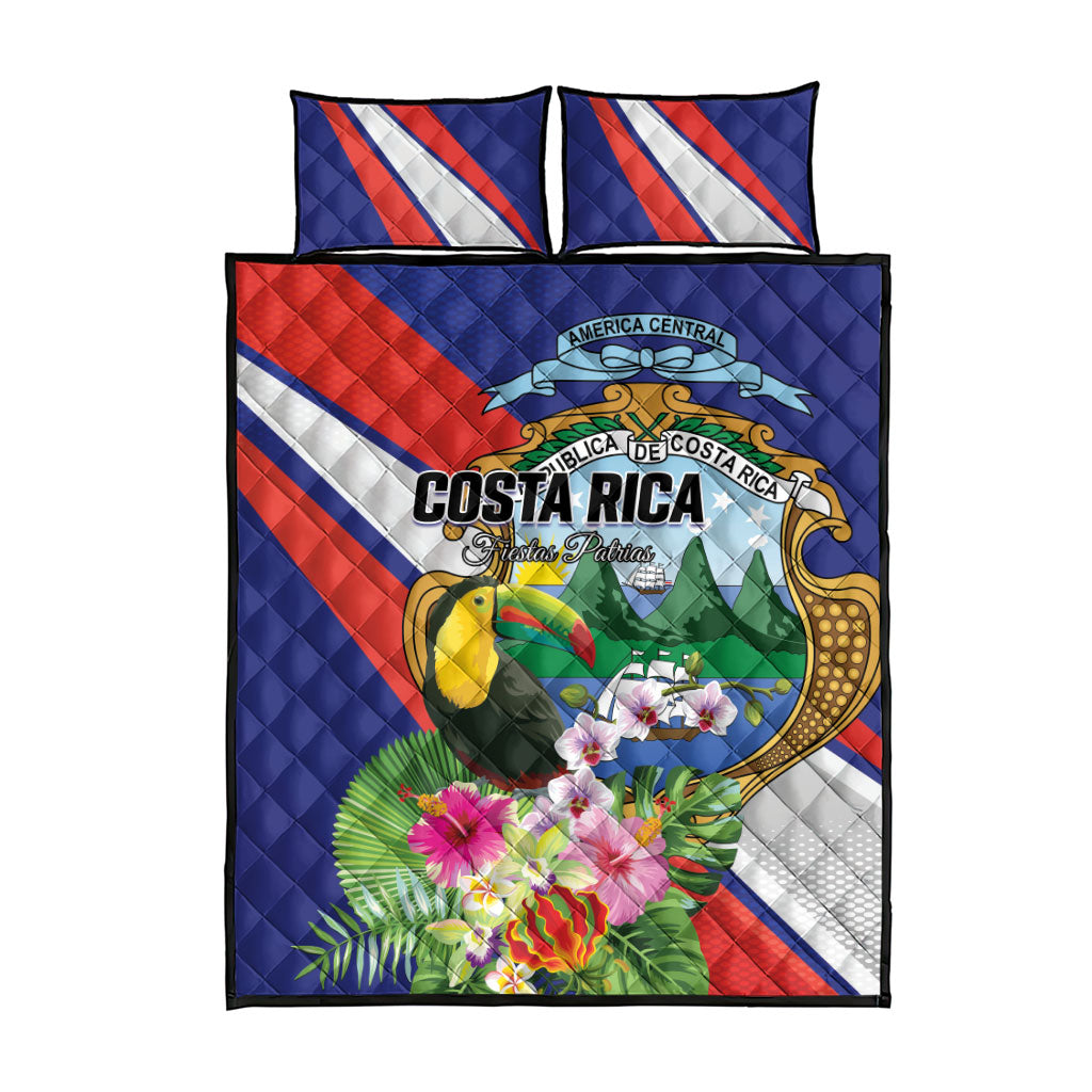 Costa Rica Rainbow Toucan Quilt Bed Set Happy Independence Day