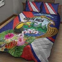 Costa Rica Rainbow Toucan Quilt Bed Set Happy Independence Day