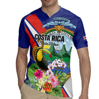 Personalized Costa Rica Rainbow Toucan Rugby Jersey Happy Independence Day