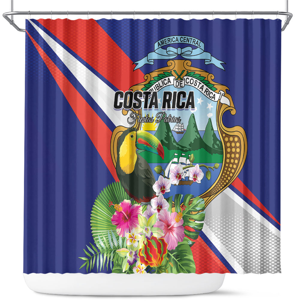 Costa Rica Rainbow Toucan Shower Curtain Happy Independence Day
