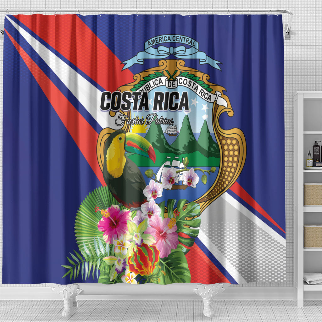 Costa Rica Rainbow Toucan Shower Curtain Happy Independence Day