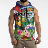 Personalized Costa Rica Rainbow Toucan Sleeveless Hoodie Happy Independence Day