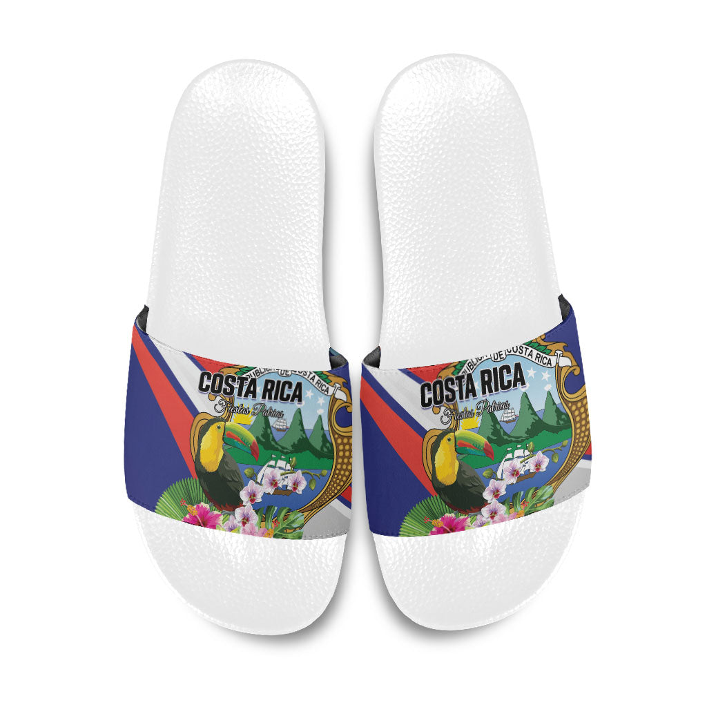 Costa Rica Rainbow Toucan Slide Sandals Happy Independence Day