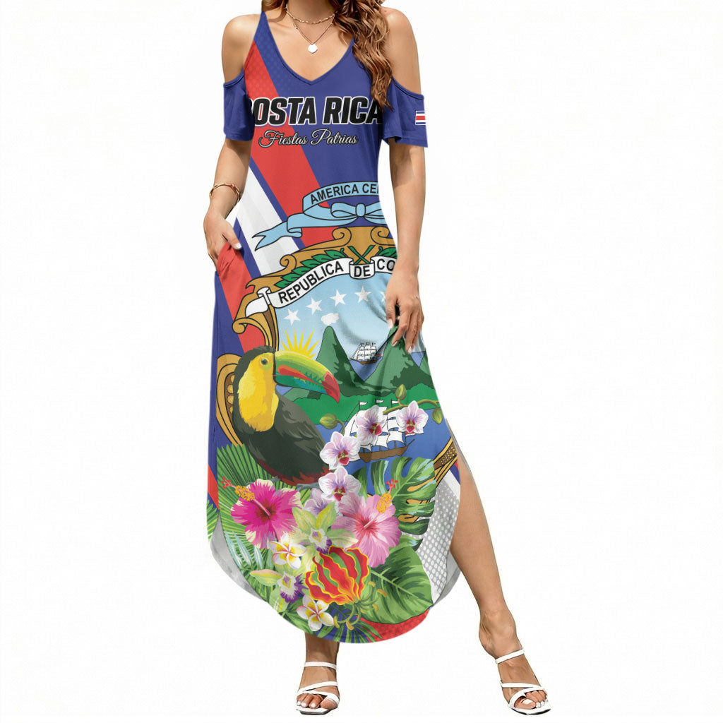 Personalized Costa Rica Rainbow Toucan Summer Maxi Dress Happy Independence Day