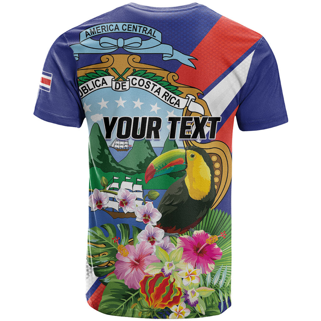 Personalized Costa Rica Rainbow Toucan T Shirt Happy Independence Day