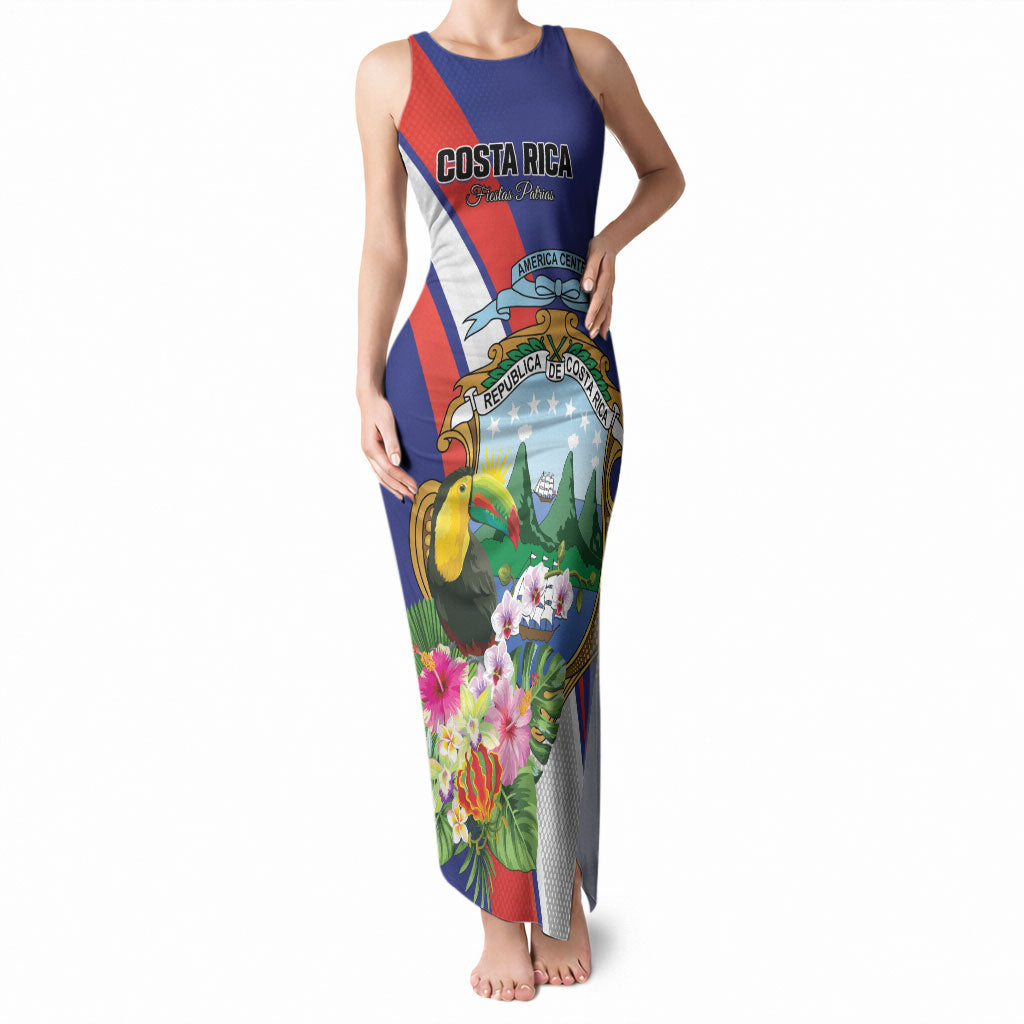 Personalized Costa Rica Rainbow Toucan Tank Maxi Dress Happy Independence Day