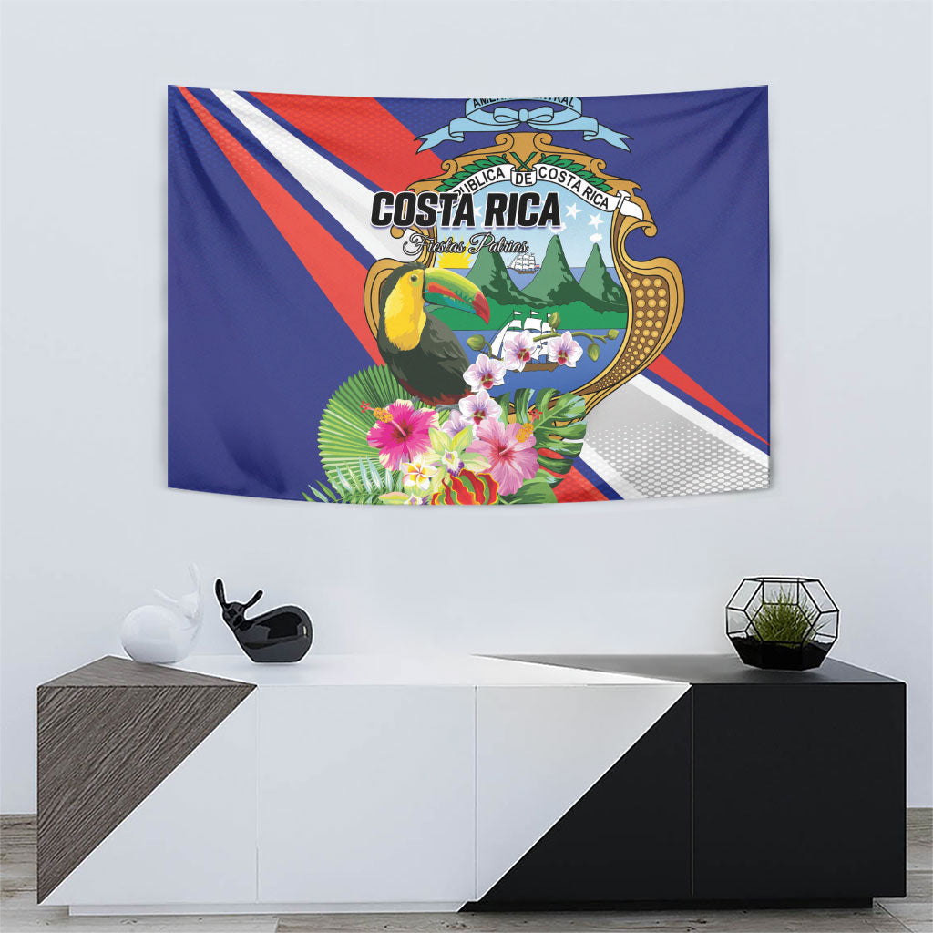 Costa Rica Rainbow Toucan Tapestry Happy Independence Day