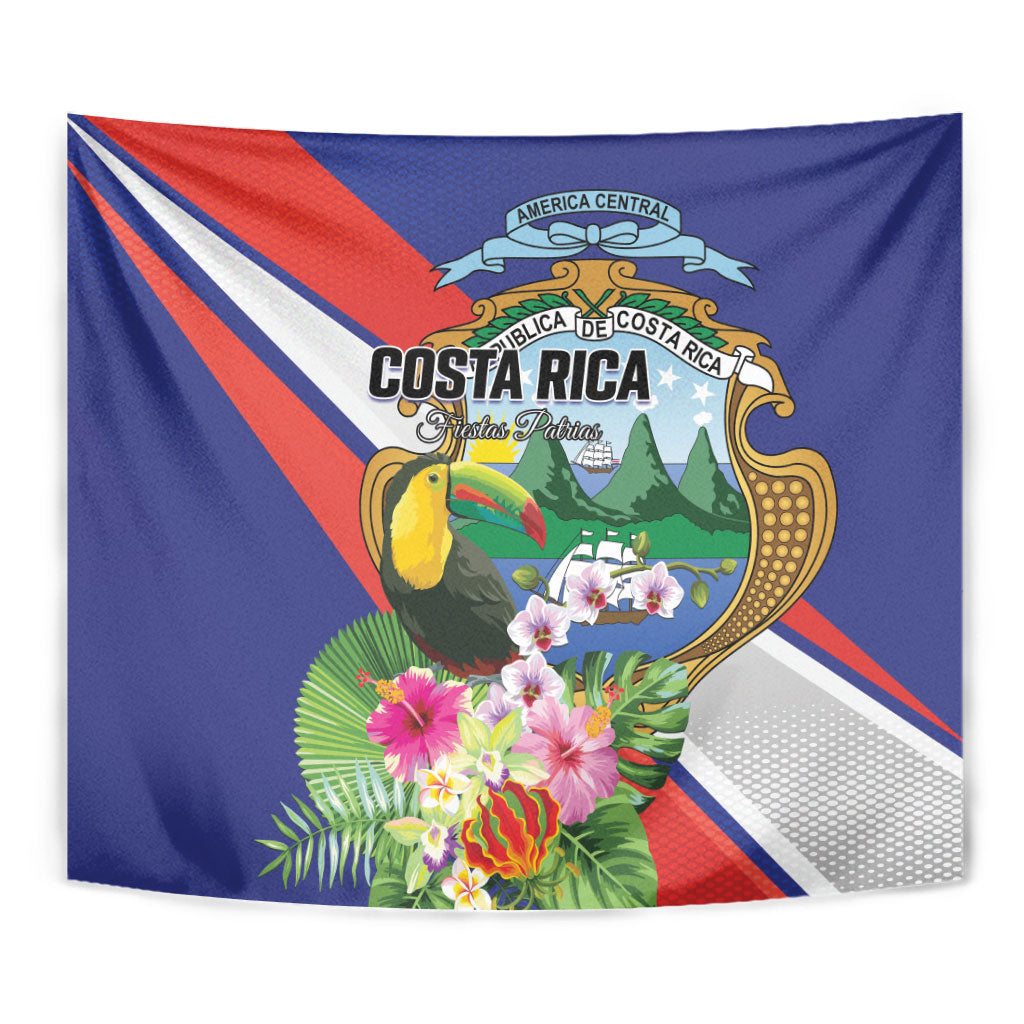 Costa Rica Rainbow Toucan Tapestry Happy Independence Day