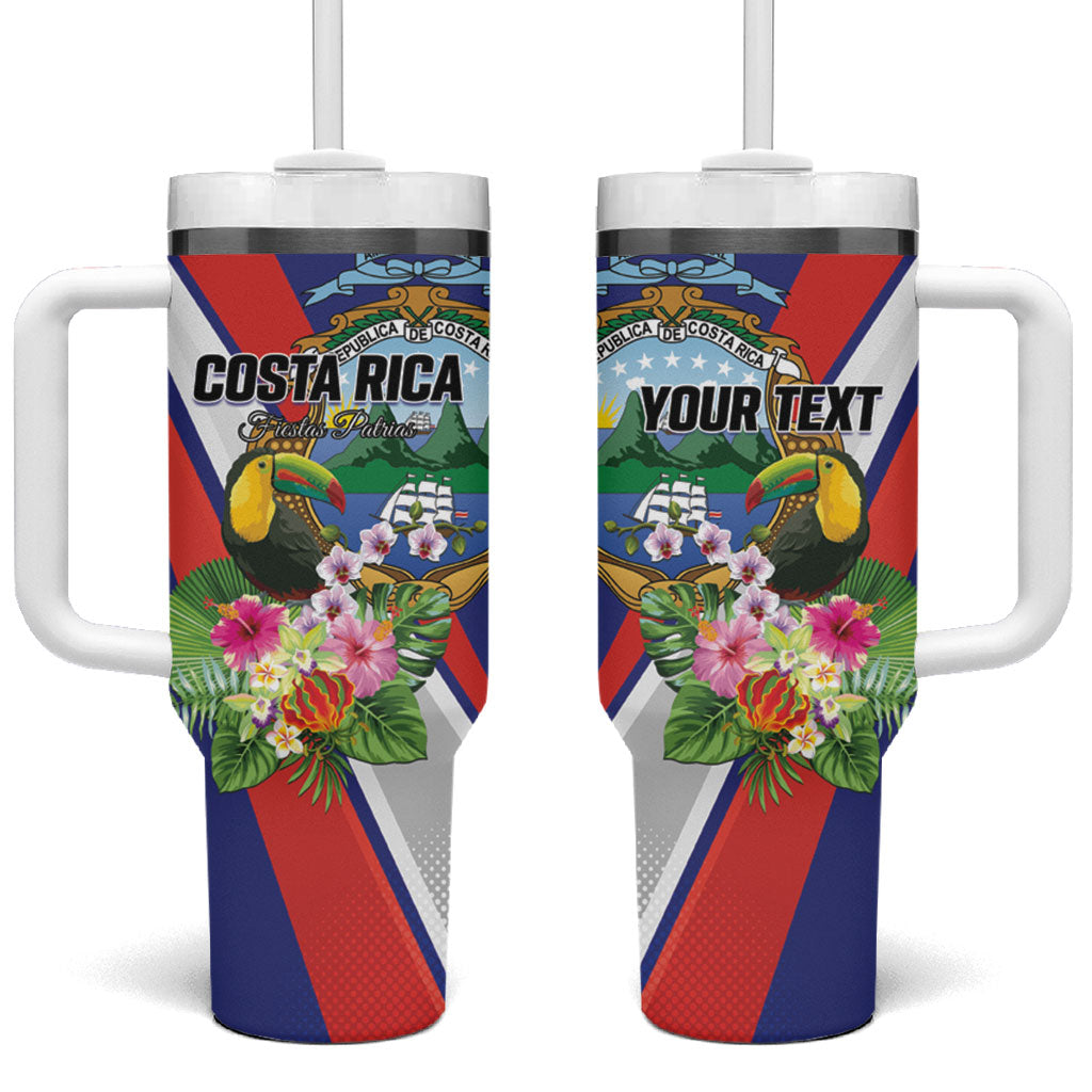 Personalized Costa Rica Rainbow Toucan Tumbler With Handle Happy Independence Day
