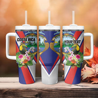 Personalized Costa Rica Rainbow Toucan Tumbler With Handle Happy Independence Day