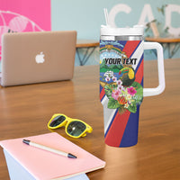 Personalized Costa Rica Rainbow Toucan Tumbler With Handle Happy Independence Day
