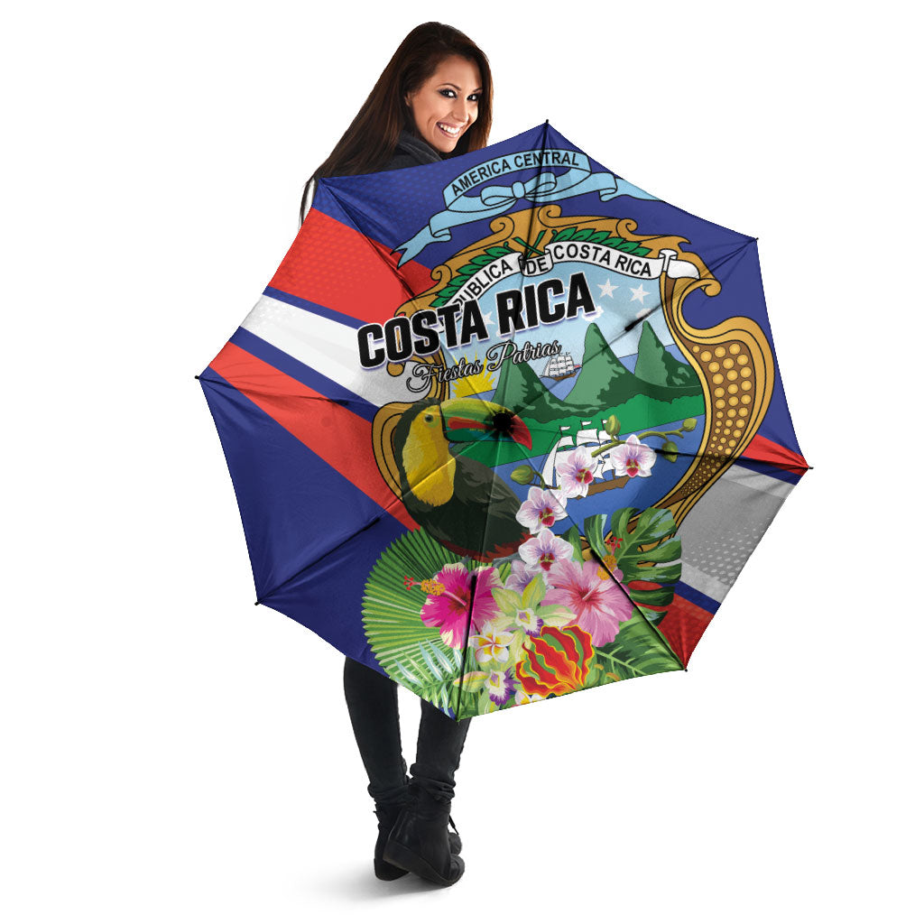 Costa Rica Rainbow Toucan Umbrella Happy Independence Day