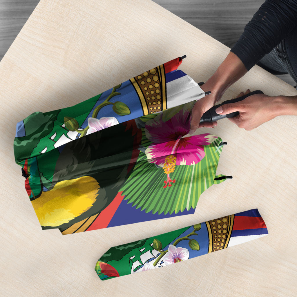 Costa Rica Rainbow Toucan Umbrella Happy Independence Day