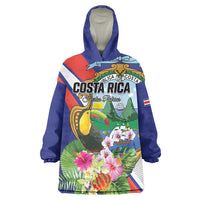 Personalized Costa Rica Rainbow Toucan Wearable Blanket Hoodie Happy Independence Day