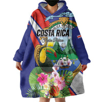 Personalized Costa Rica Rainbow Toucan Wearable Blanket Hoodie Happy Independence Day
