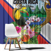 Costa Rica Rainbow Toucan Window Curtain Happy Independence Day