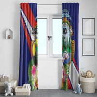 Costa Rica Rainbow Toucan Window Curtain Happy Independence Day
