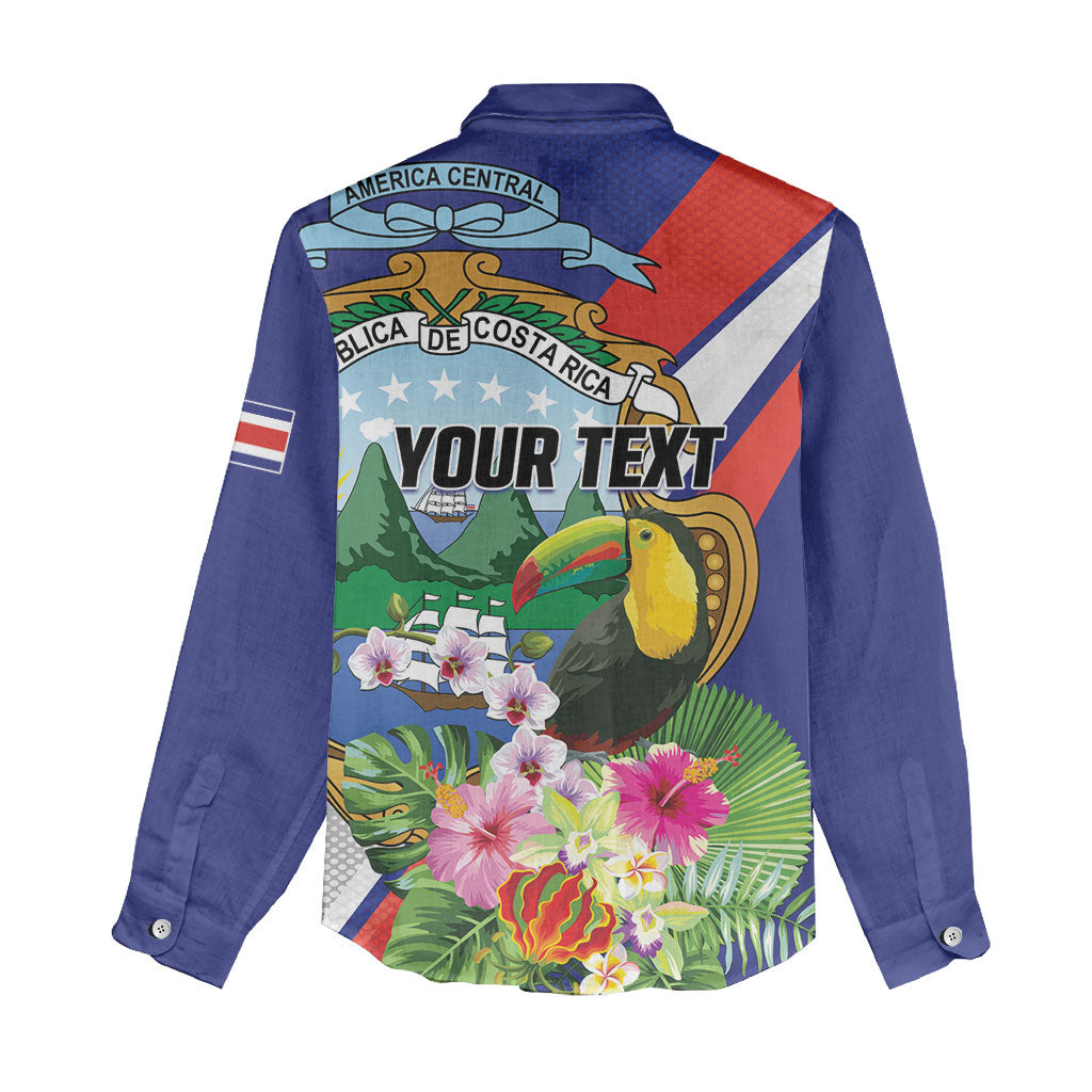 Personalized Costa Rica Rainbow Toucan Women Casual Shirt Happy Independence Day