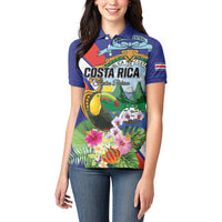 Personalized Costa Rica Rainbow Toucan Women Polo Shirt Happy Independence Day