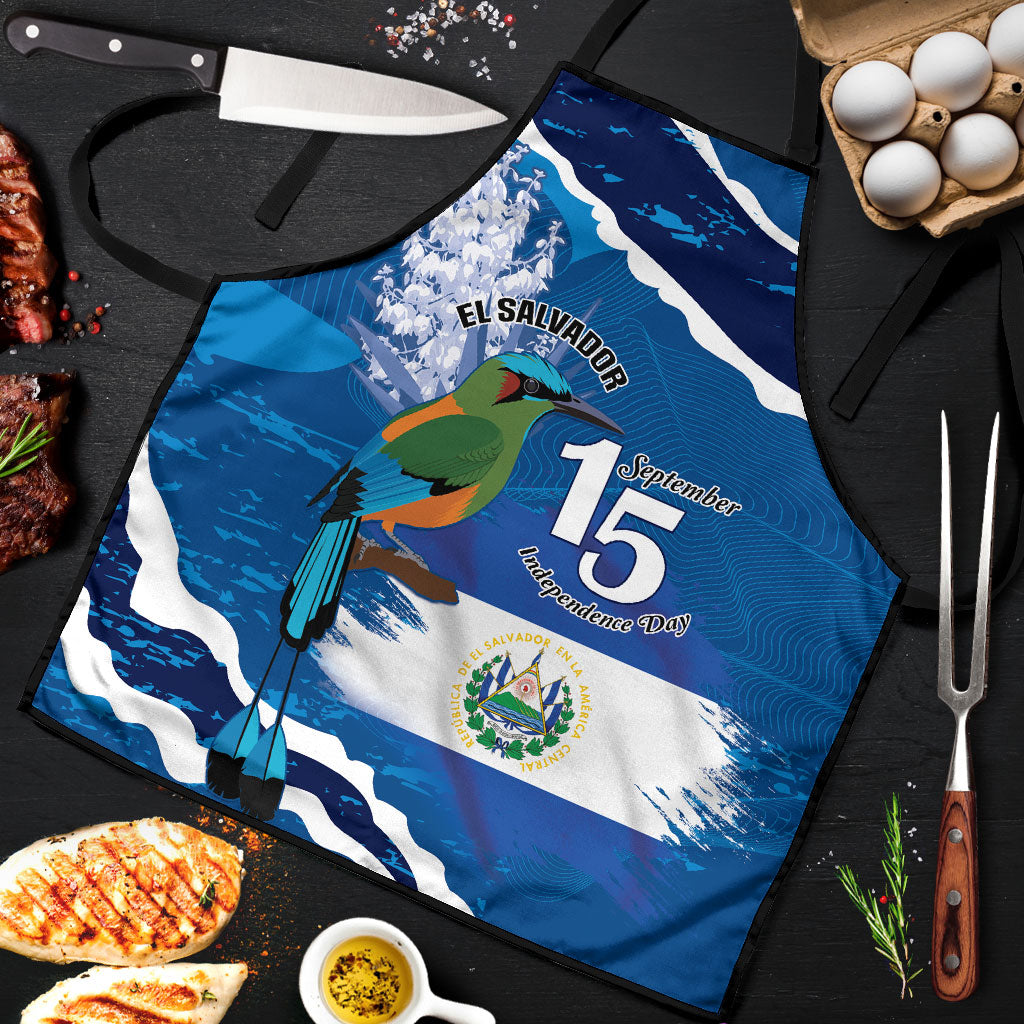 El Salvador Turquoise Browed Motmot Apron Happy Independence Day