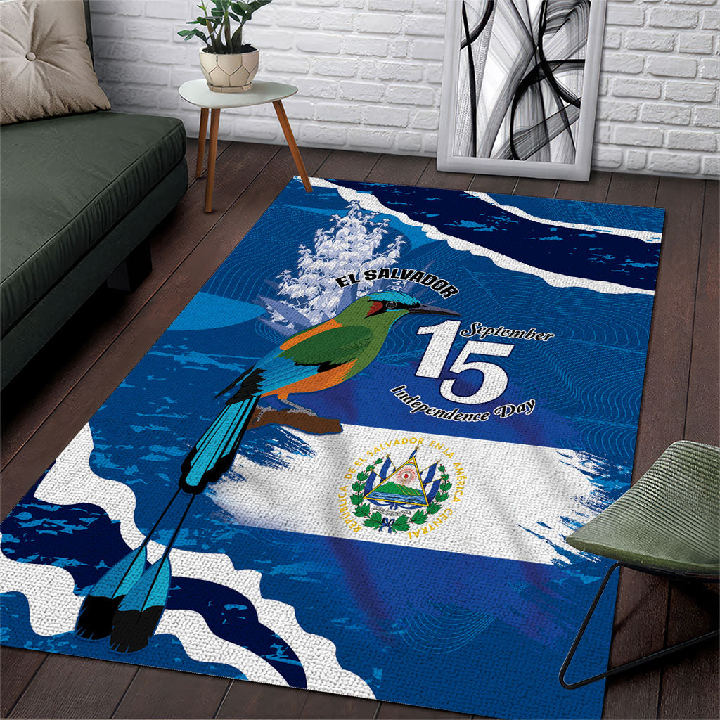 El Salvador Turquoise Browed Motmot Area Rug Happy Independence Day