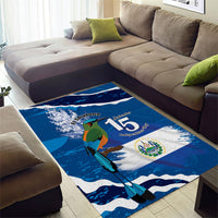 El Salvador Turquoise Browed Motmot Area Rug Happy Independence Day