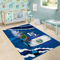 El Salvador Turquoise Browed Motmot Area Rug Happy Independence Day