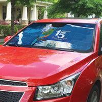 El Salvador Turquoise Browed Motmot Auto Sun Shade Happy Independence Day