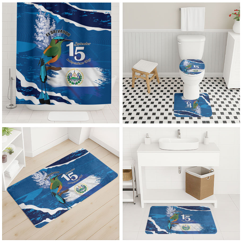 El Salvador Turquoise Browed Motmot Bathroom Set Happy Independence Day
