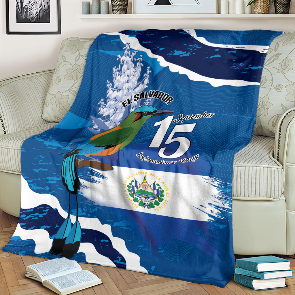 El Salvador Turquoise Browed Motmot Blanket Happy Independence Day