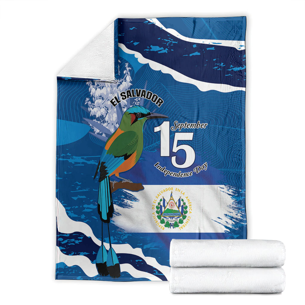 El Salvador Turquoise Browed Motmot Blanket Happy Independence Day