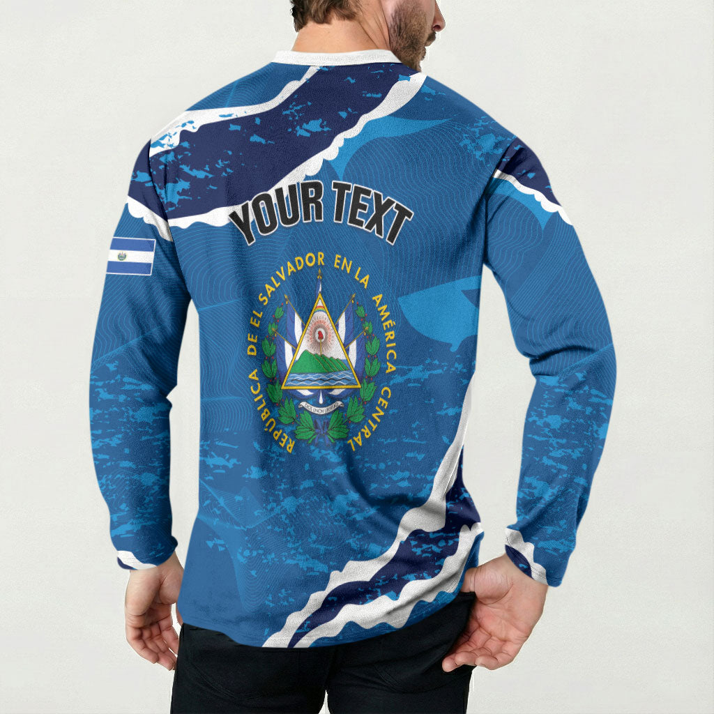 Personalized El Salvador Turquoise Browed Motmot Button Sweatshirt Happy Independence Day