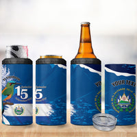 Personalized El Salvador Turquoise Browed Motmot 4 in 1 Can Cooler Tumbler Happy Independence Day