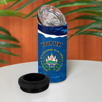 Personalized El Salvador Turquoise Browed Motmot 4 in 1 Can Cooler Tumbler Happy Independence Day