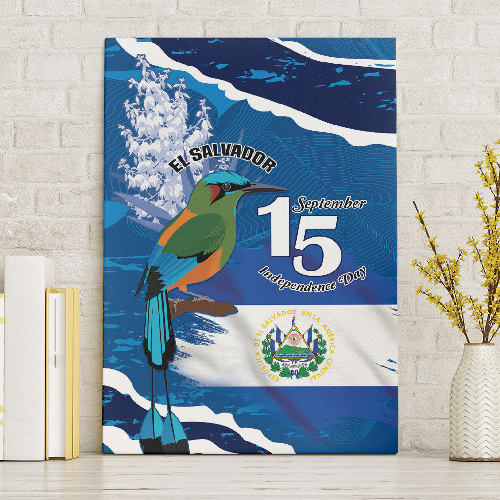 El Salvador Turquoise Browed Motmot Canvas Wall Art Happy Independence Day