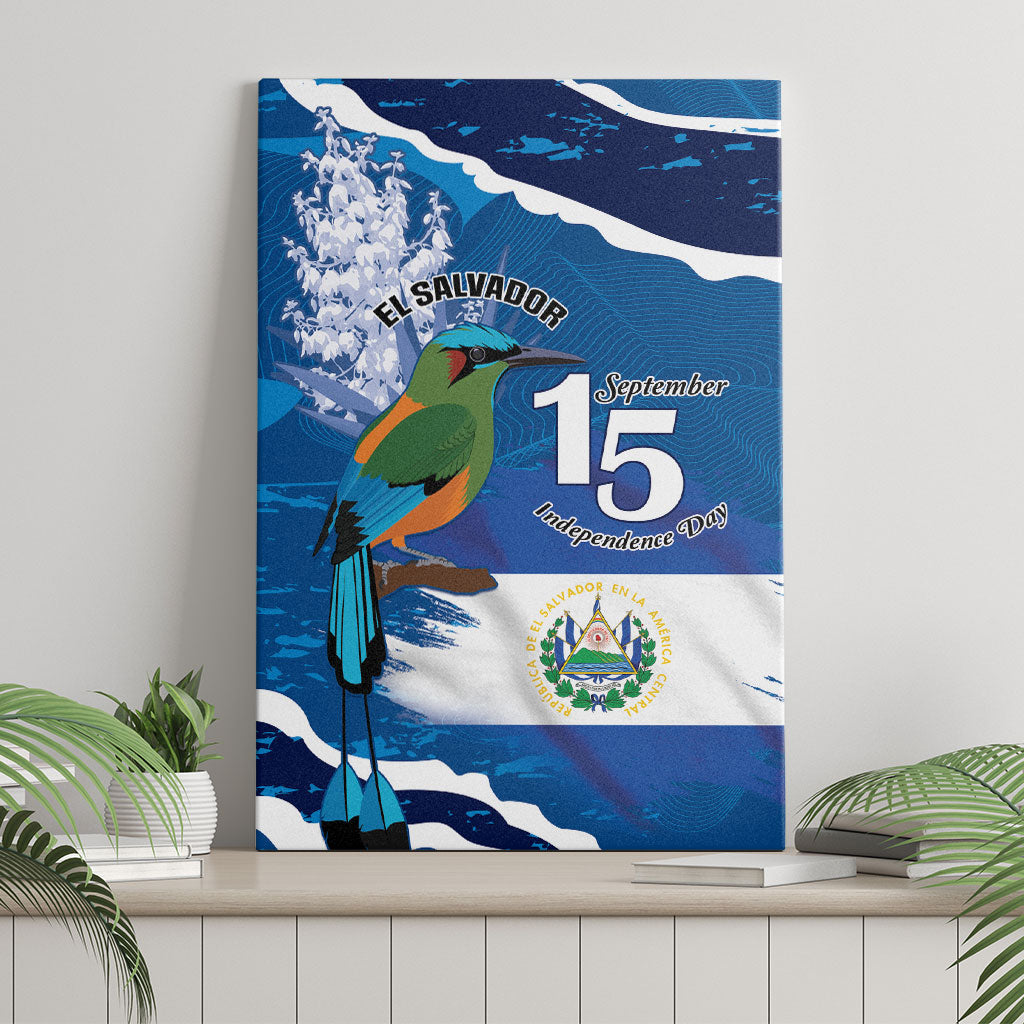 El Salvador Turquoise Browed Motmot Canvas Wall Art Happy Independence Day