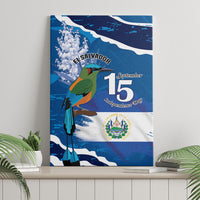 El Salvador Turquoise Browed Motmot Canvas Wall Art Happy Independence Day