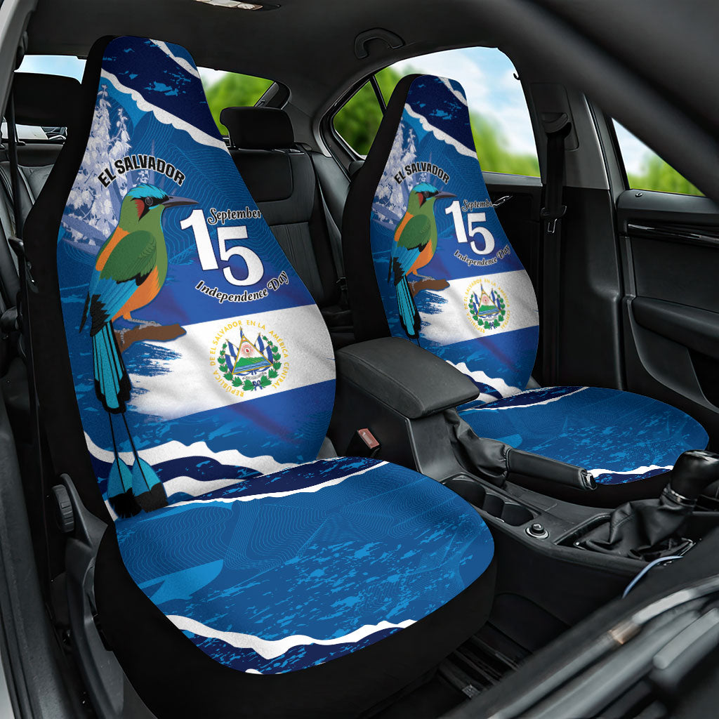 El Salvador Turquoise Browed Motmot Car Seat Cover Happy Independence Day