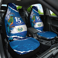 El Salvador Turquoise Browed Motmot Car Seat Cover Happy Independence Day