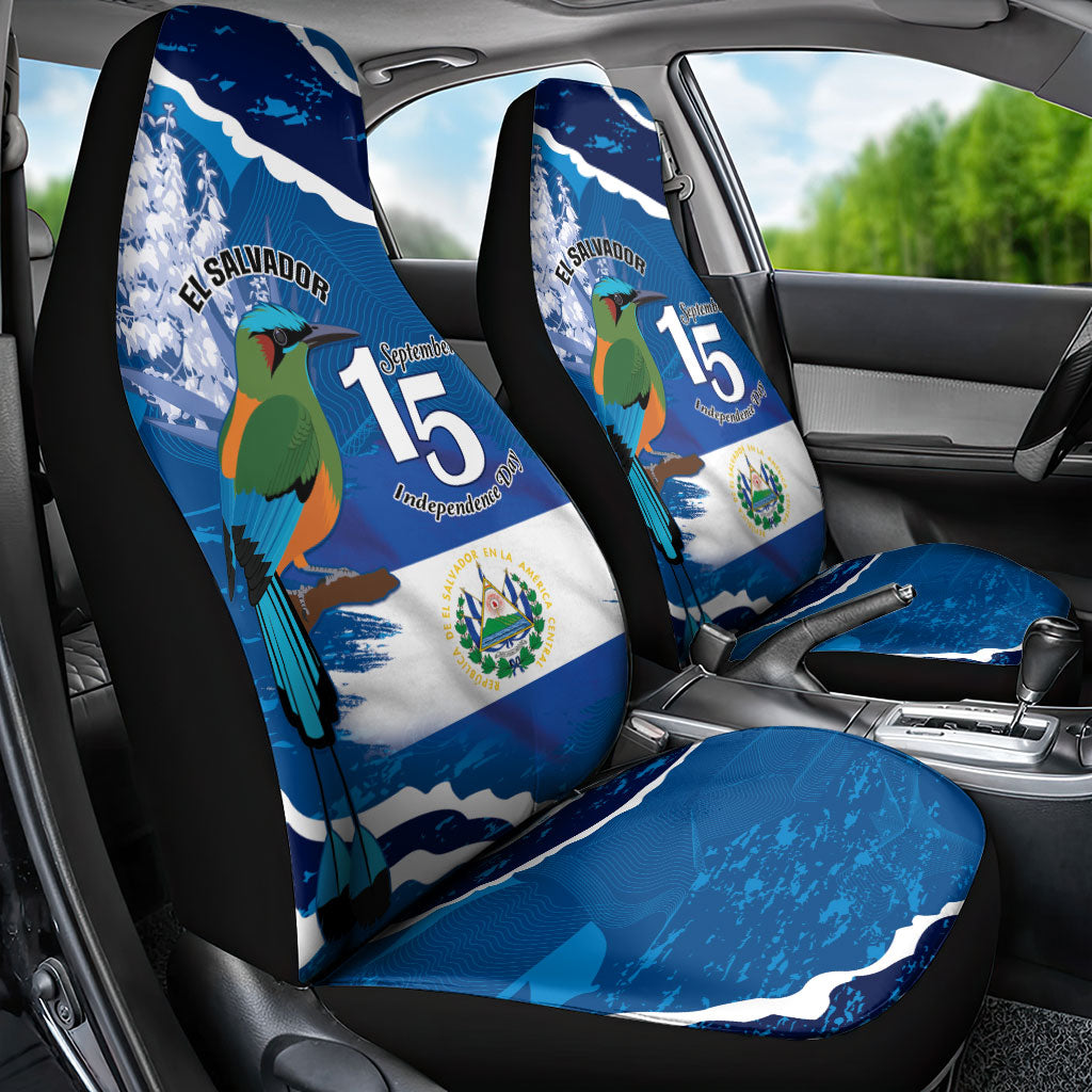 El Salvador Turquoise Browed Motmot Car Seat Cover Happy Independence Day