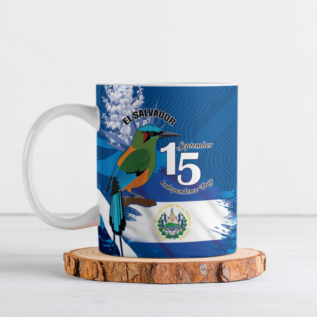 Personalized El Salvador Turquoise Browed Motmot Ceramic Mug Happy Independence Day