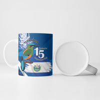 Personalized El Salvador Turquoise Browed Motmot Ceramic Mug Happy Independence Day