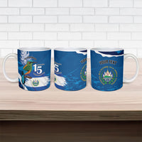 Personalized El Salvador Turquoise Browed Motmot Ceramic Mug Happy Independence Day