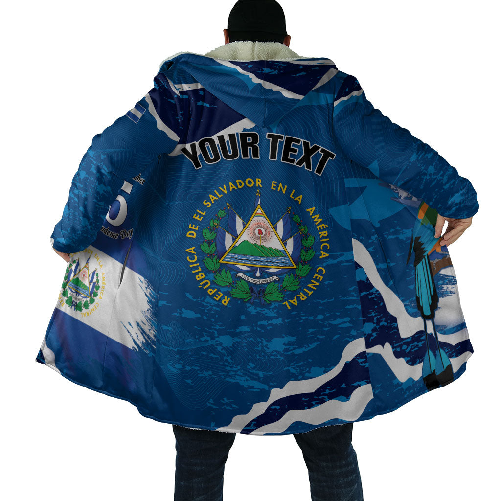 Personalized El Salvador Turquoise Browed Motmot Cloak Happy Independence Day