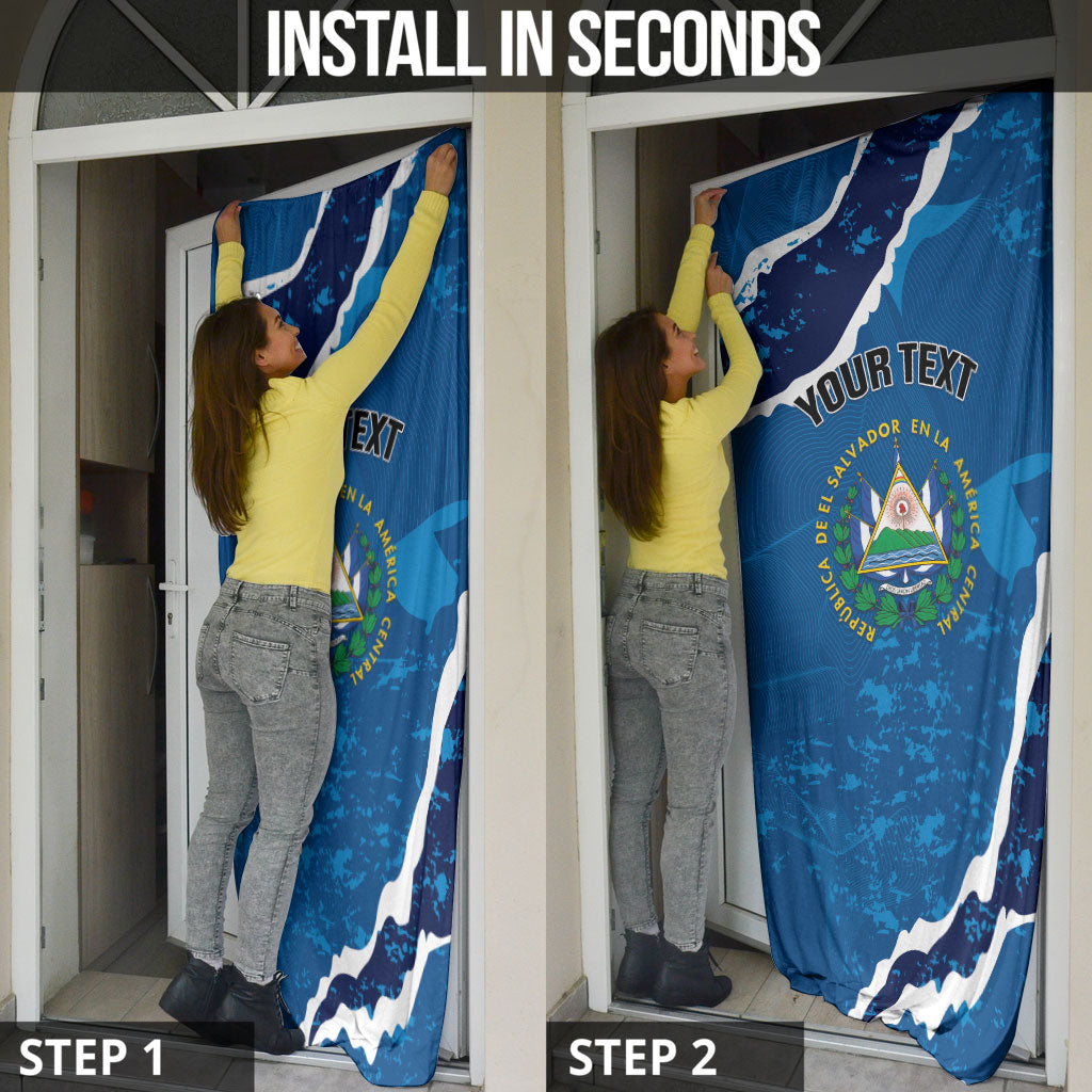 Personalized El Salvador Turquoise Browed Motmot Door Cover Happy Independence Day