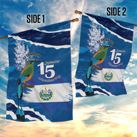 El Salvador Turquoise Browed Motmot Garden Flag Happy Independence Day