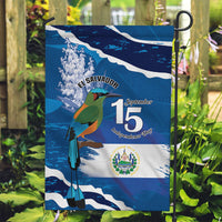 El Salvador Turquoise Browed Motmot Garden Flag Happy Independence Day